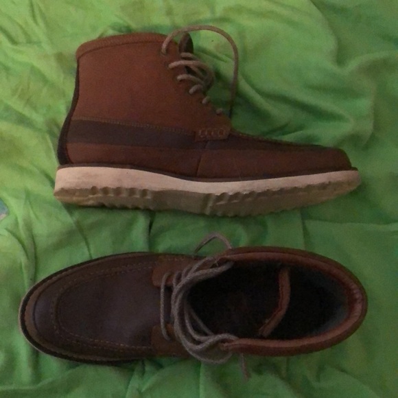 Men's Brown Leather Boots - Picture 4 of 6